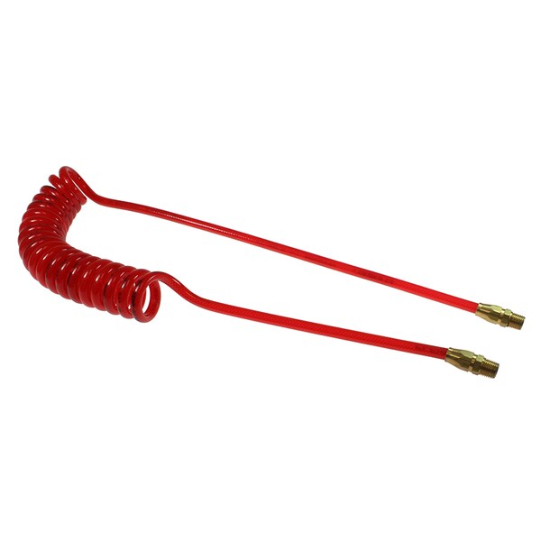 Flexeel Coil 3/8 ID x 10 ft 3/8 MPT Rigid Transparent Red PRE38-10-TR
